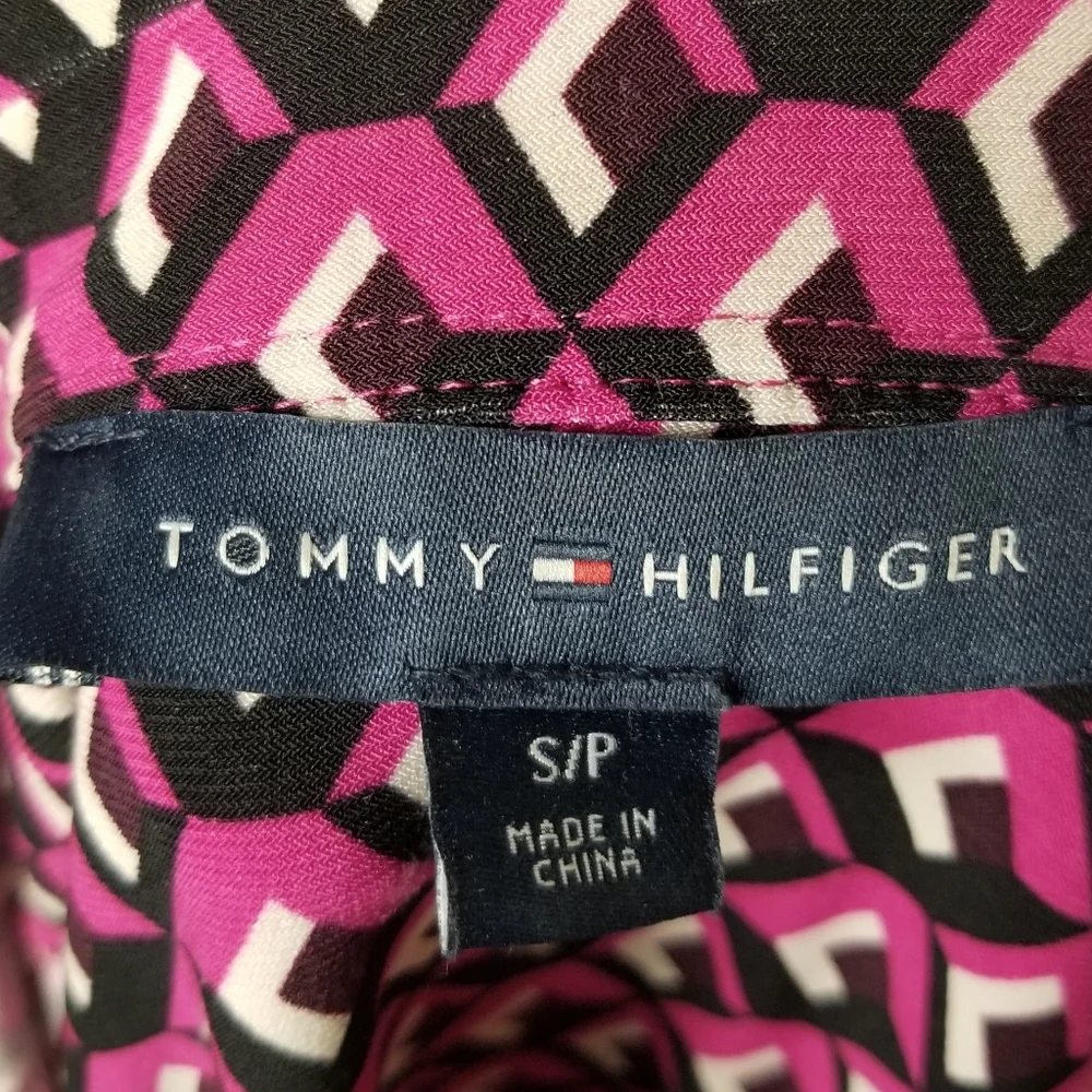 Tommy Hilfiger half zip 3/4 sleeves top size S/P - Picture 7 of 8